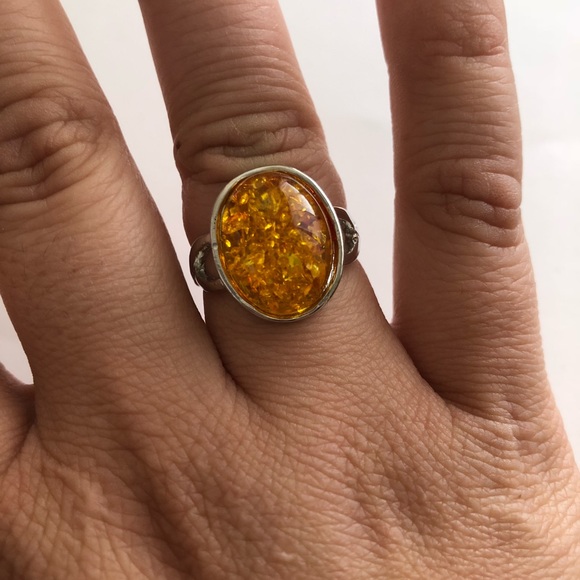 ▪️Amber Gemstone Ring - Picture 2 of 5